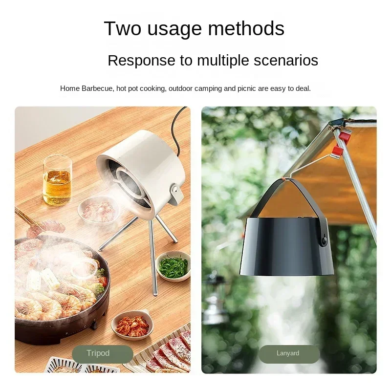 USB Desktop Range Hoods Portable Exhaust Fan Small Kitchen Hood Extractor Barbecue Large Suction Cooker Hood