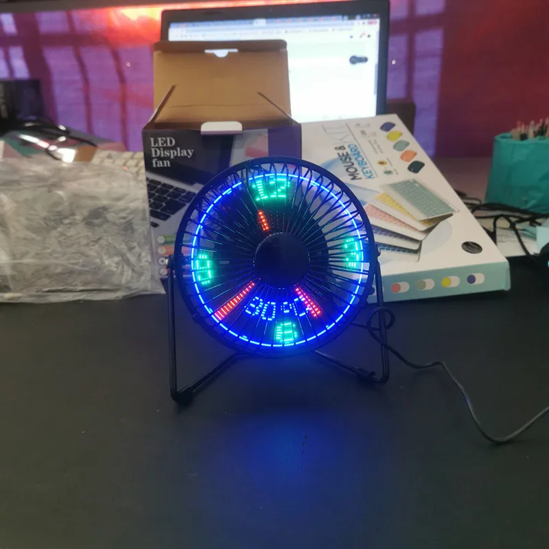 USB Fans Clock Temperature Adjustable Portable Mute Silent Fan Car Desk 4 Inch Iron Art Fans Novel Products USB Fans Clock Temperature Adjustable Portable Mute Silent Fan Car Desk 4 Inch Iron Art Fans Novel Products