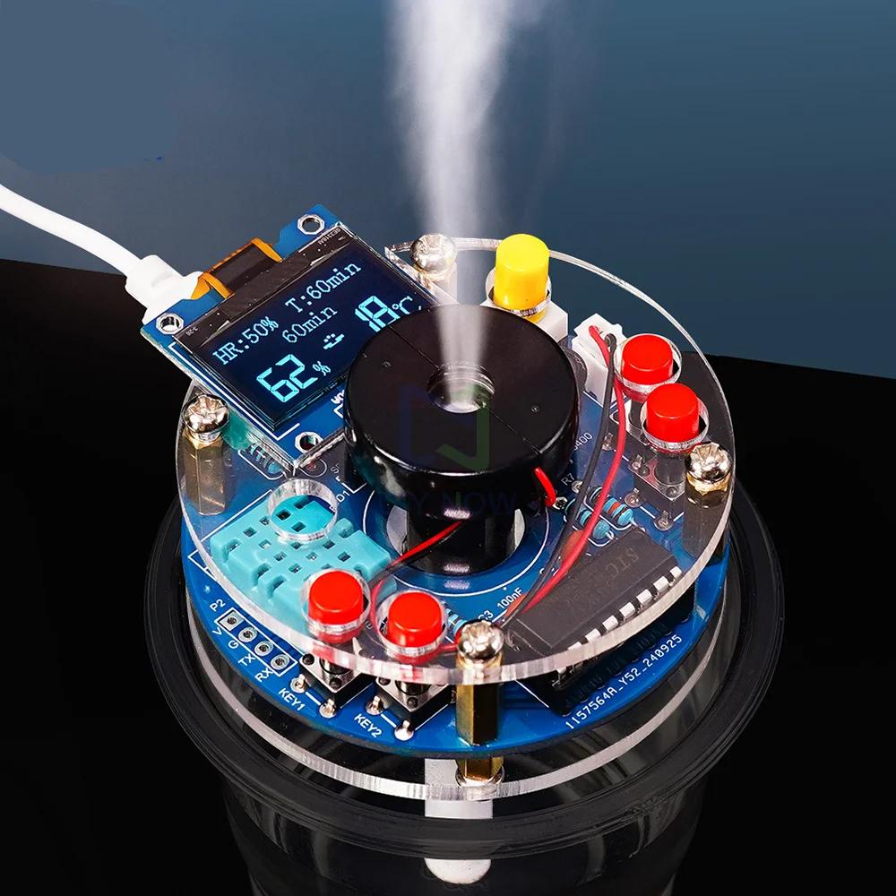 USB Humidifier Mist Electronic Diy Kit Oled Display Temperature And Humidity Spray Circuit Board Manufacturing Welding