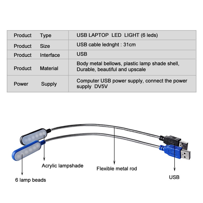 USB Lamp LED Reading Light USB Lamp LED Reading Light