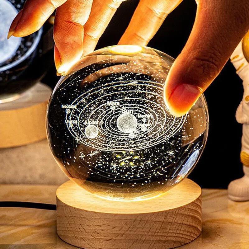 USB LED Night Light Galaxy Crystal Ball Table Lamp 3D Planet Moon Lamp Bedroom Home Decor for Kids Party Children USB LED Night Light Galaxy Crystal Ball Table Lamp 3D Planet Moon Lamp Bedroom Home Decor for Kids Party Children
