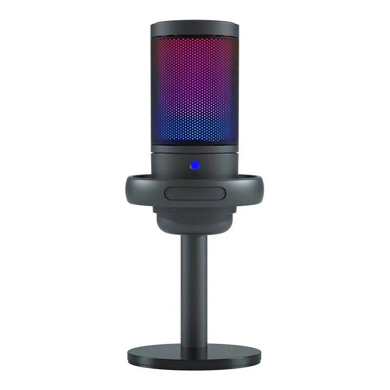 USB Microphone for Recording and Streaming on PC and Mac,Headphone Output and Touch-Mute Button RGB Hypercardioid