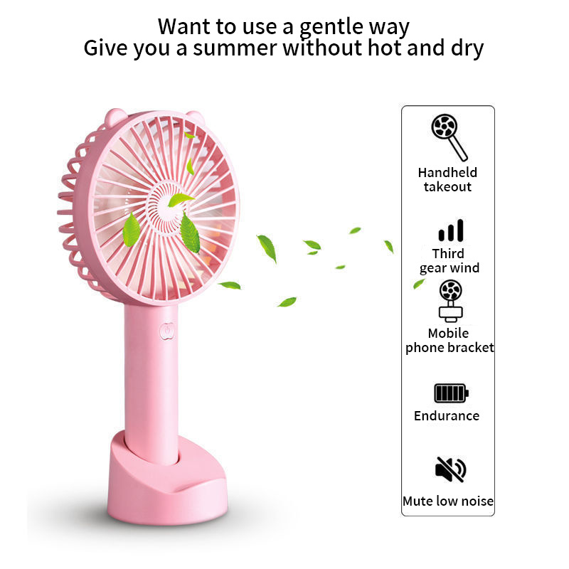 USB Mini Handheld Fan Outdoor Mini Creative Desktop Office Mute Charging Portable Handheld Fan