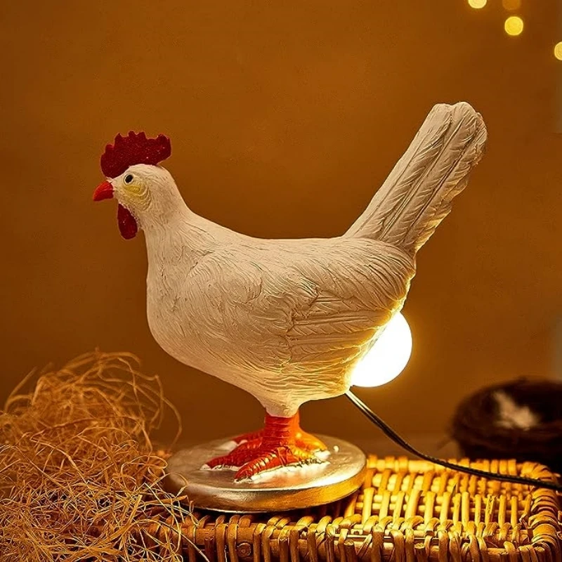 USB Night Lamp in The Design Of an Egg-Laying Hen with a Glowing Egg