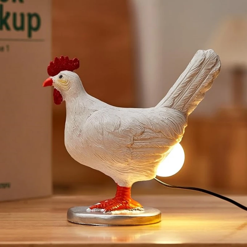 USB Night Lamp in The Design Of an Egg-Laying Hen with a Glowing Egg USB Night Lamp in The Design Of an Egg-Laying Hen with a Glowing Egg