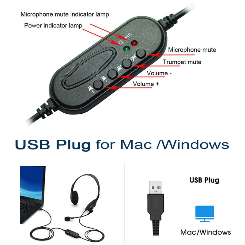 USB PC Headset with Mic USB PC Headset with Mic