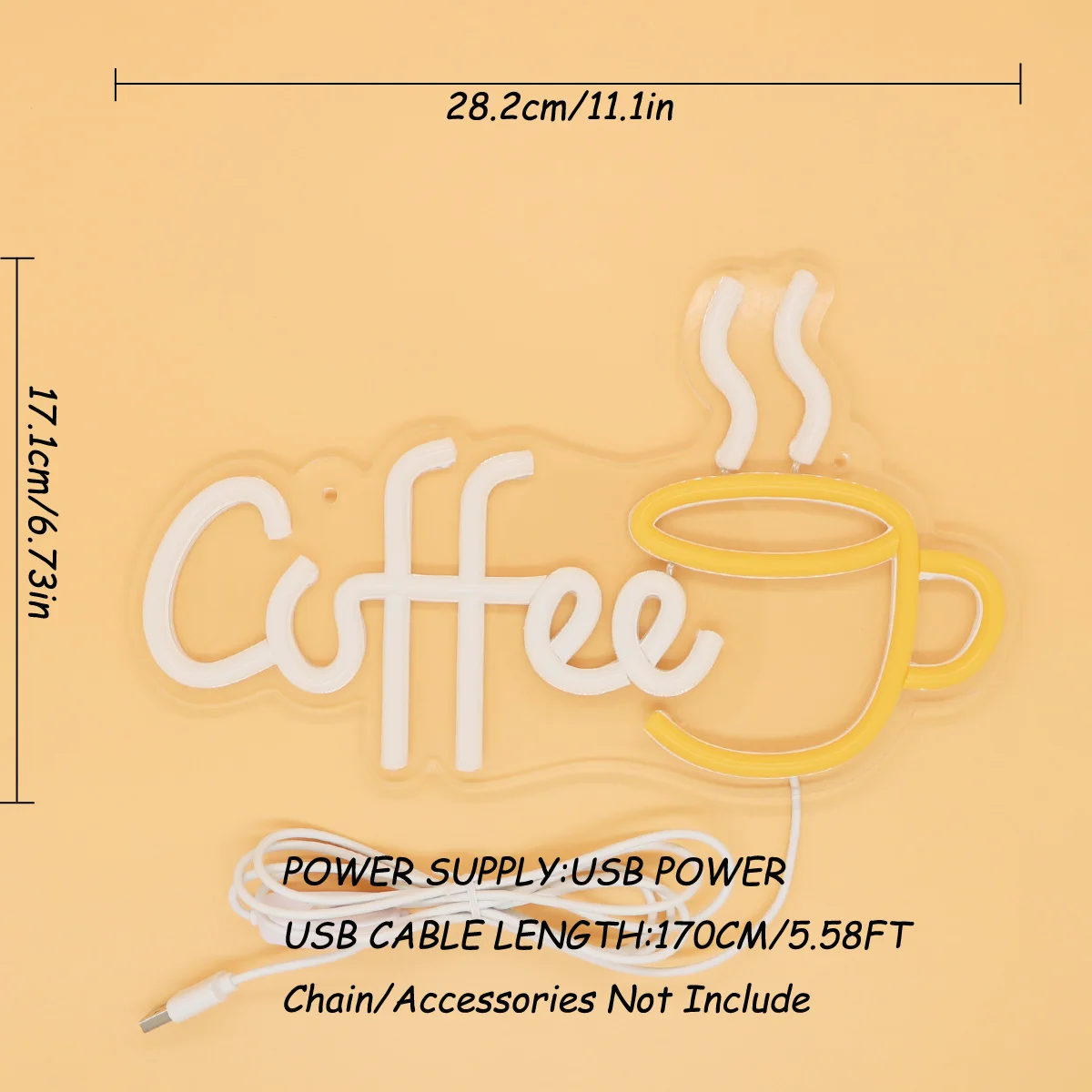 USB Powered Coffee Neon Sign USB Powered Coffee Neon Sign