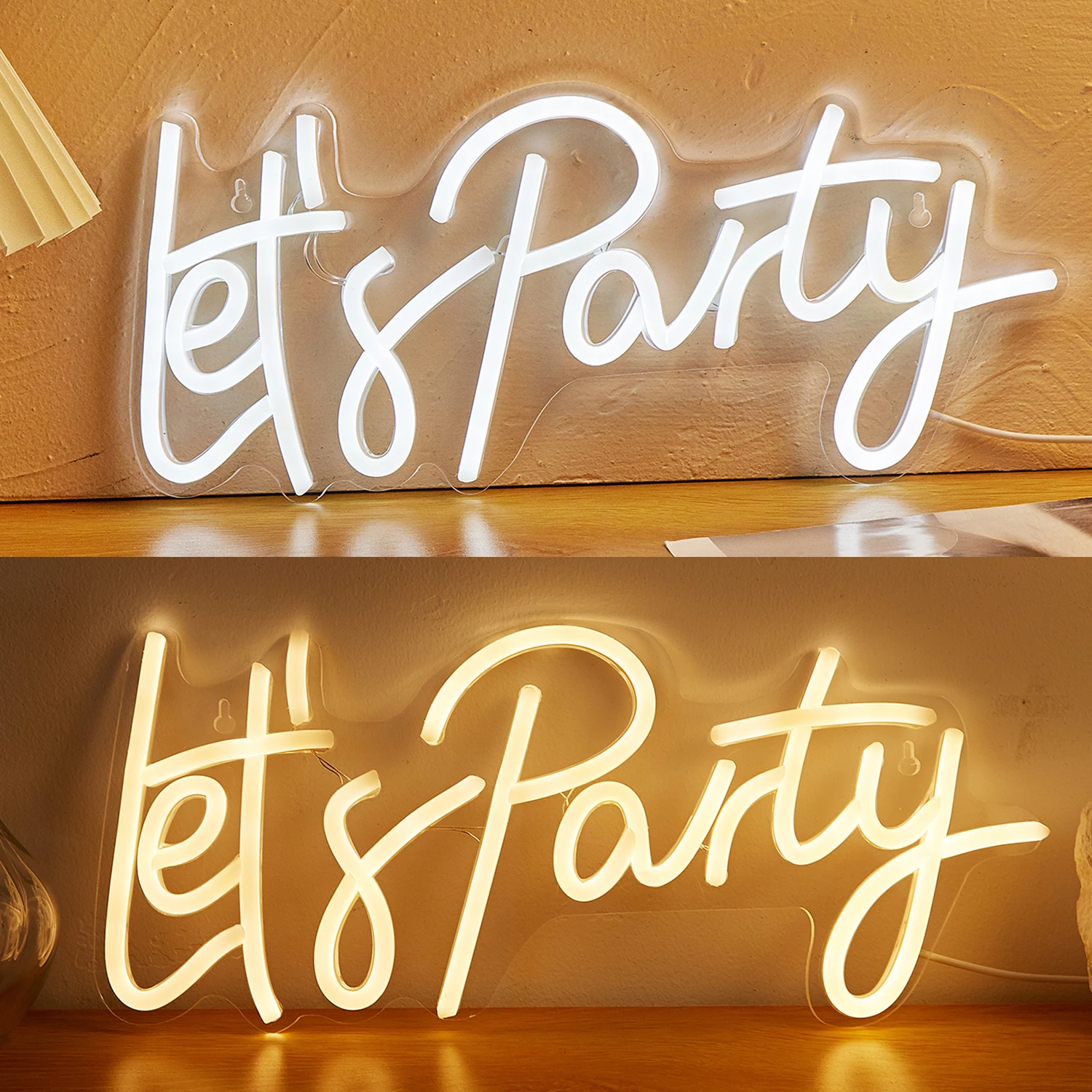 USB Powered Lets Party Neon Sign