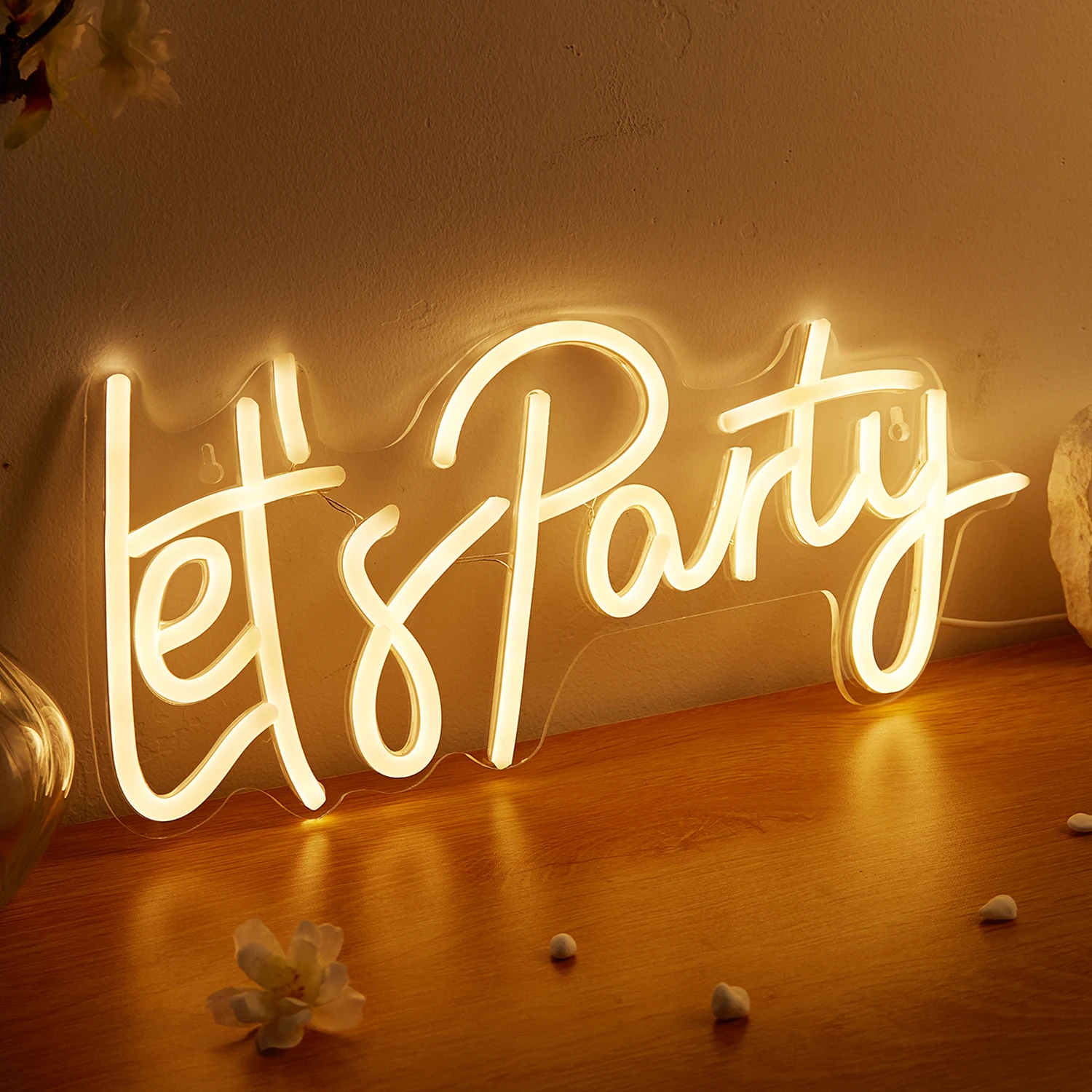USB Powered Lets Party Neon Sign