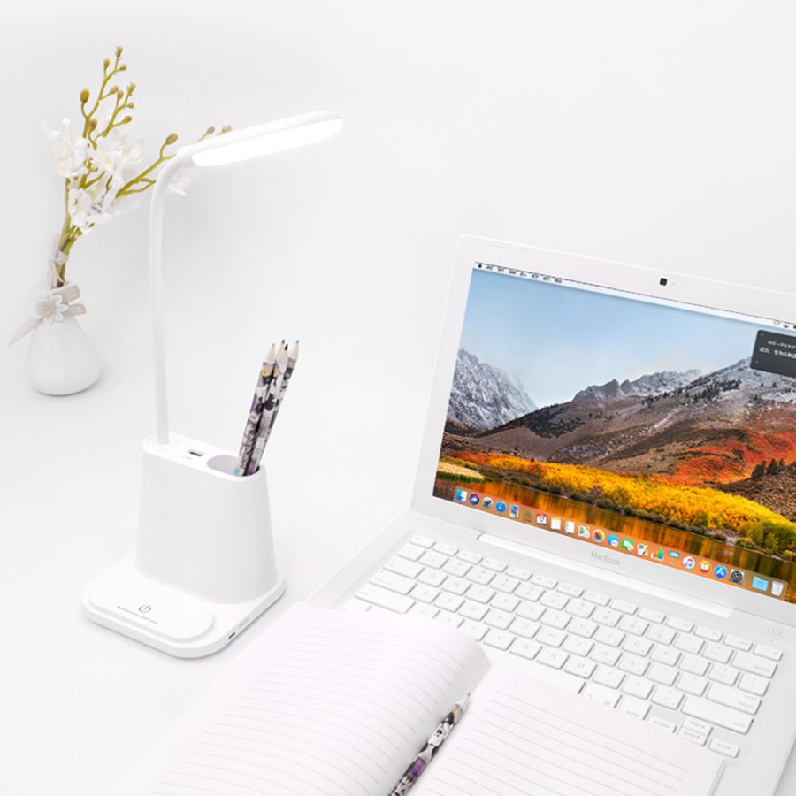 USB Rechargeable Desk Lamp with Fan