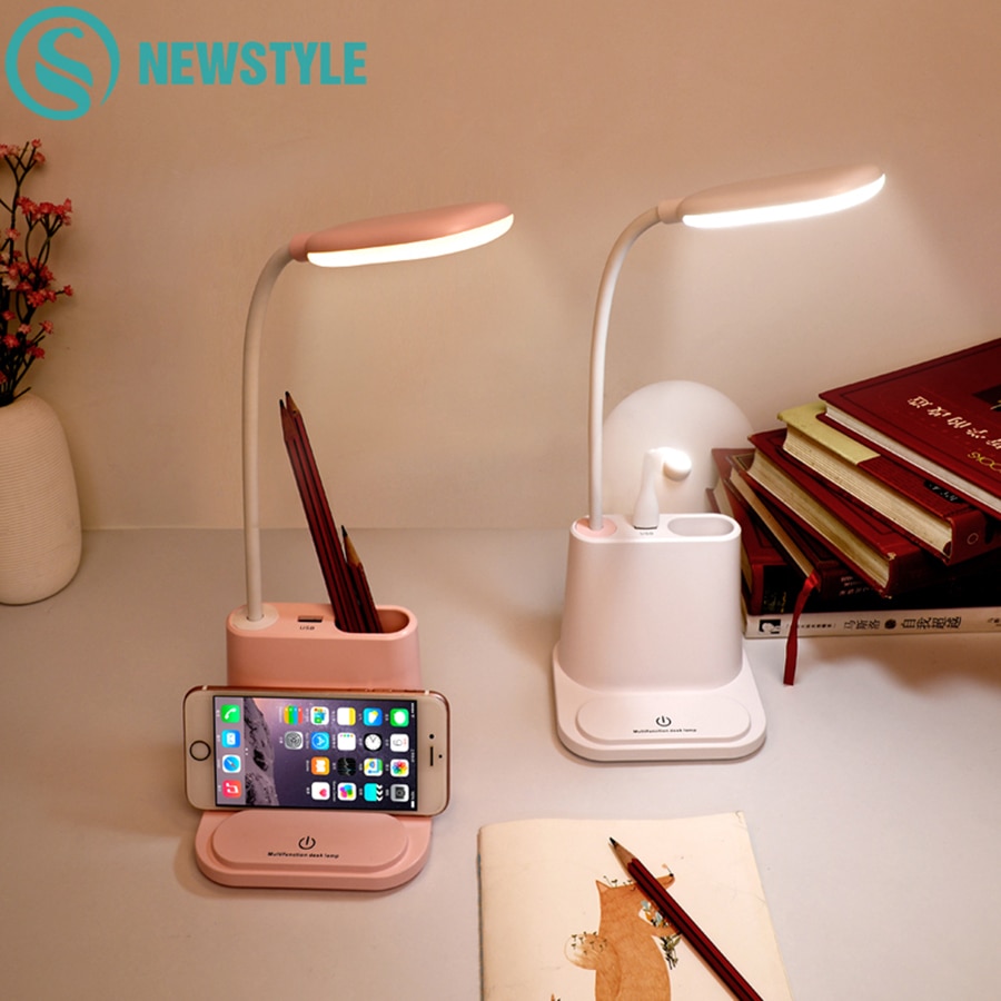 USB Rechargeable Desk Lamp with Fan