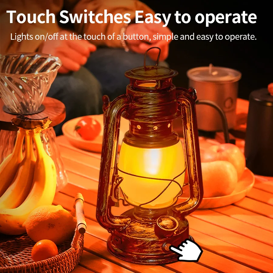 USB Rechargeable Retro LED Camping Light Hanging Tent Light Portable Horse Lantern Outdoor Kerosene 3 Lighting Modes USB Rechargeable Retro LED Camping Light Hanging Tent Light Portable Horse Lantern Outdoor Kerosene 3 Lighting Modes