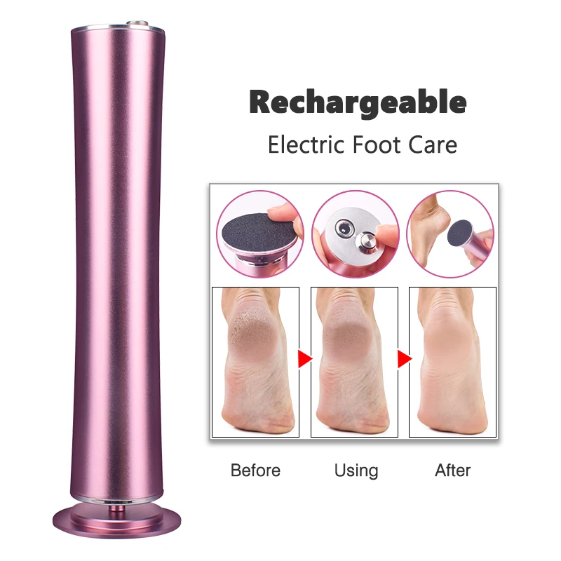 USB Rechargeable Wireless Electric Foot File Cuticle Callus Remover Machine Pedicure Tools Foot Heel Care Tool With