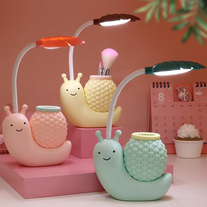 USB Snail Lamp Pencil Holder