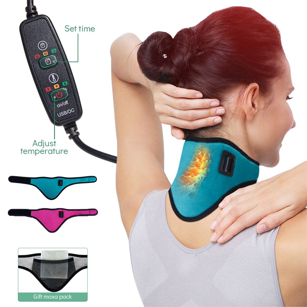 USB Three Temperature Adjustable Electric Heating Neck Brace Cervical Vertebra Fatigue Therapy Neck Pain Relieve Strap USB Three Temperature Adjustable Electric Heating Neck Brace Cervical Vertebra Fatigue Therapy Neck Pain Relieve Strap
