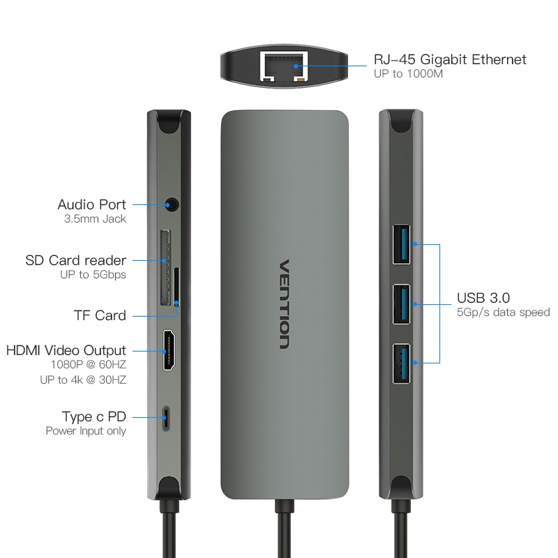 USB Type C Multifunction Adapter Hub USB Type C Multifunction Adapter Hub