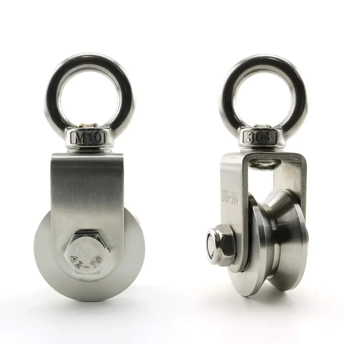 U/V Type Swivel Pulley 304 Stainless Steel Duplex Bearing Super-Silent Detachable Rotation Pulley System Gym Traction