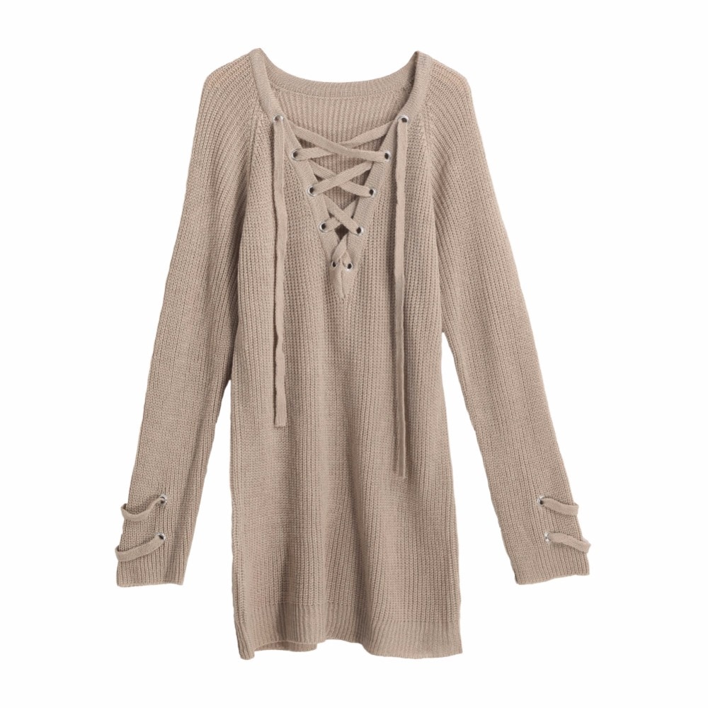 V Neck Sweater Laceup Top V Neck Sweater Laceup Top