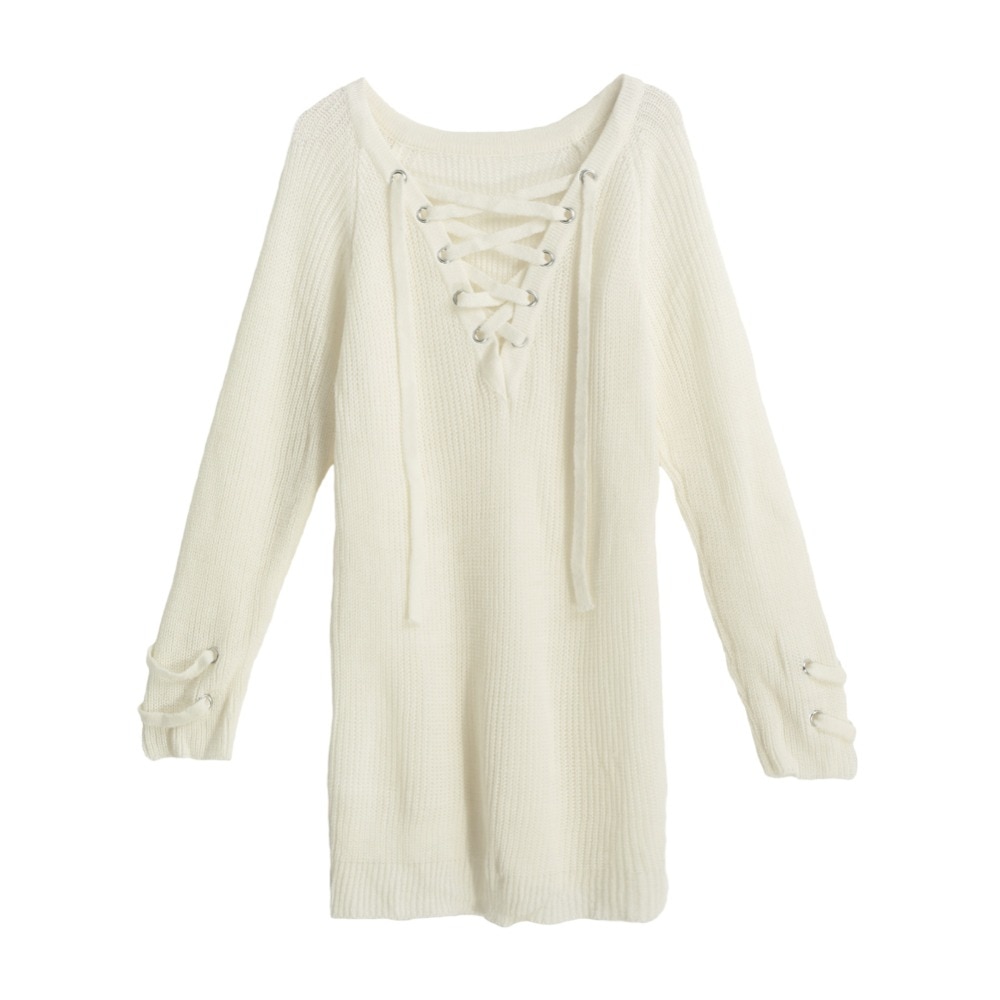 V Neck Sweater Laceup Top V Neck Sweater Laceup Top