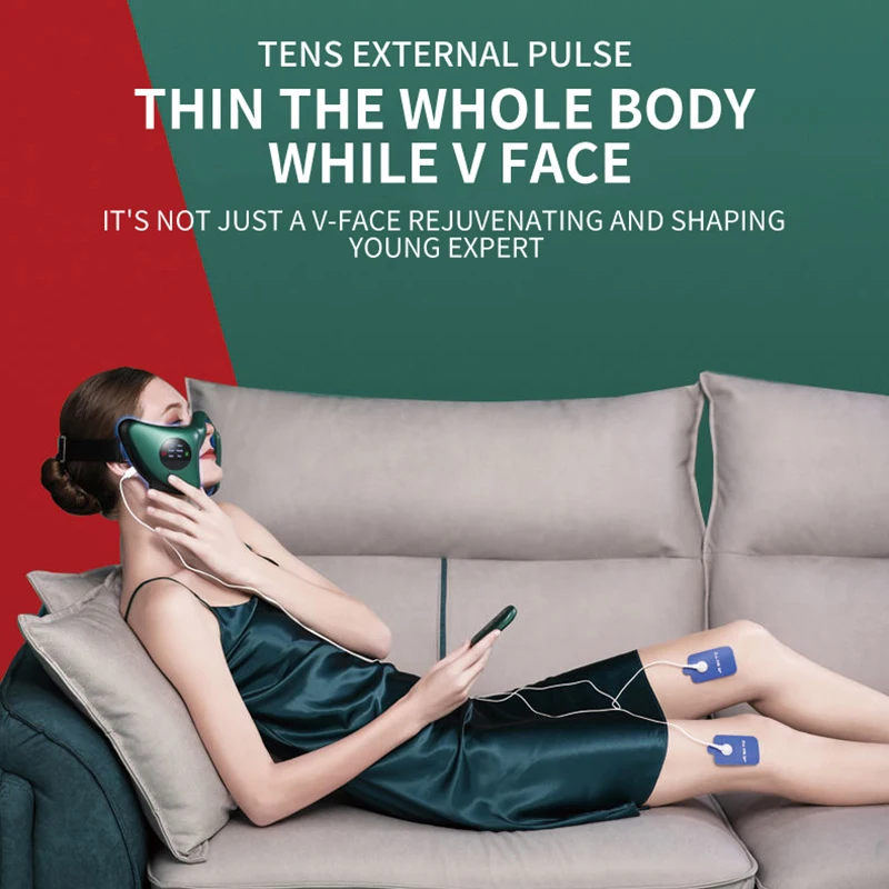 V-shaped Facial Massager Lift and Tighten Massager Muscles Mandibular Weight Loss Instrument Face Care Phototherapy V-shaped Facial Massager Lift and Tighten Massager Muscles Mandibular Weight Loss Instrument Face Care Phototherapy