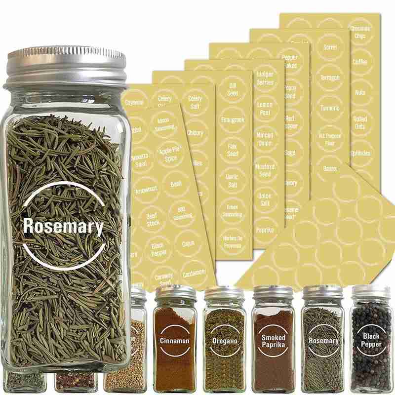 Various Bottle Jar Stickers (144 Pcs)