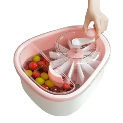 Vegetable and Fruit Washing Machine With Bowl Cover Drain Basket Full Side Rotation Cleaning Kitchen Accessories Vegetable and Fruit Washing Machine With Bowl Cover Drain Basket Full Side Rotation Cleaning Kitchen Accessories