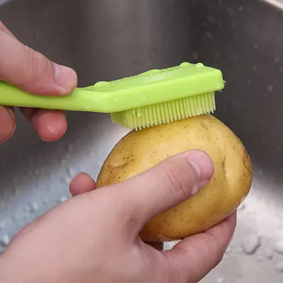 Vegetable Scrubber PVC Cleaning Brush Vegetable Scrubber PVC Cleaning Brush