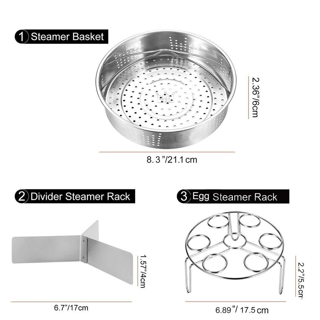 Vegetable Steamer Basket 3PC Set