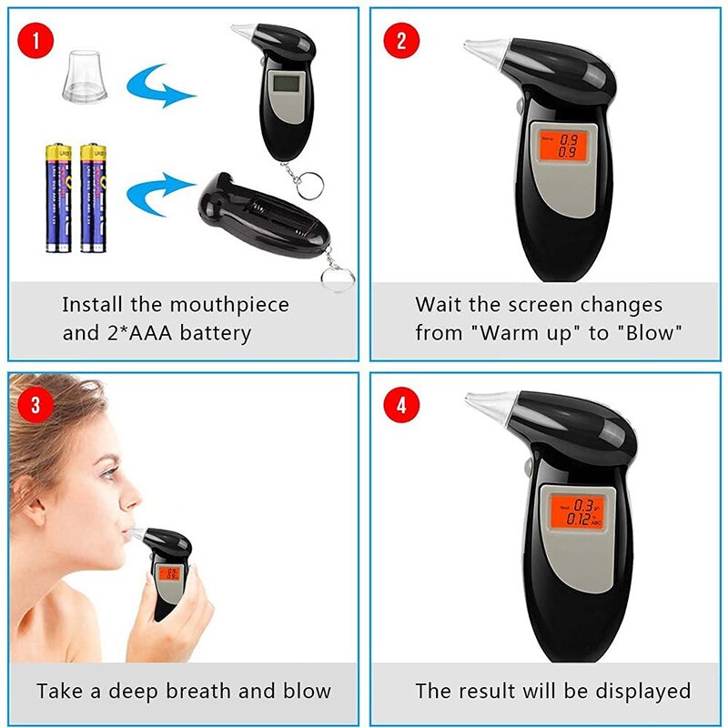 Vehicle Breathalyzer Blowing Digital Display Detector For Vehicle Portable Drink-driving Breathalyzer Vehicle Breathalyzer Blowing Digital Display Detector For Vehicle Portable Drink-driving Breathalyzer