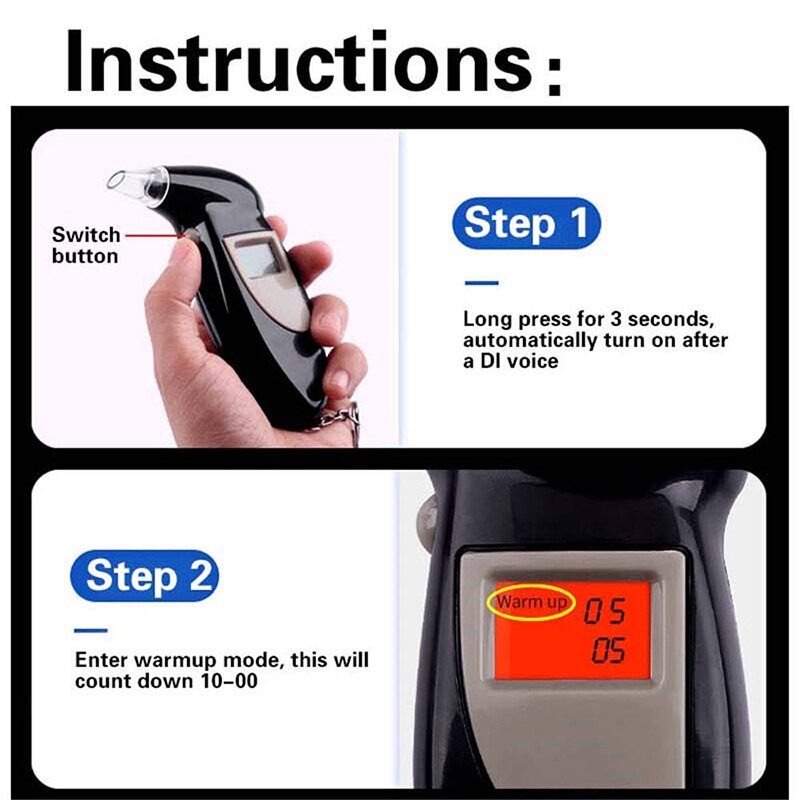 Vehicle Breathalyzer Blowing Digital Display Detector For Vehicle Portable Drink-driving Breathalyzer Vehicle Breathalyzer Blowing Digital Display Detector For Vehicle Portable Drink-driving Breathalyzer