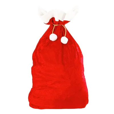 Velvet Drawstring Christmas Santa Bag