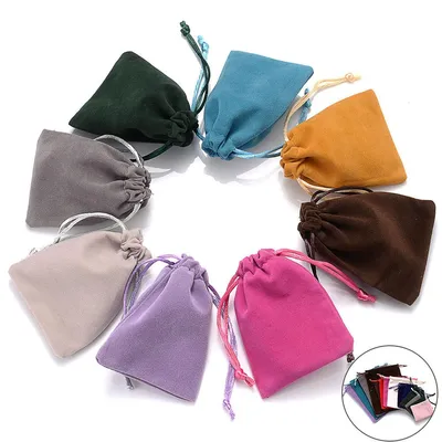 Velvet Drawstring Jewelry Pouches (10pcs)
