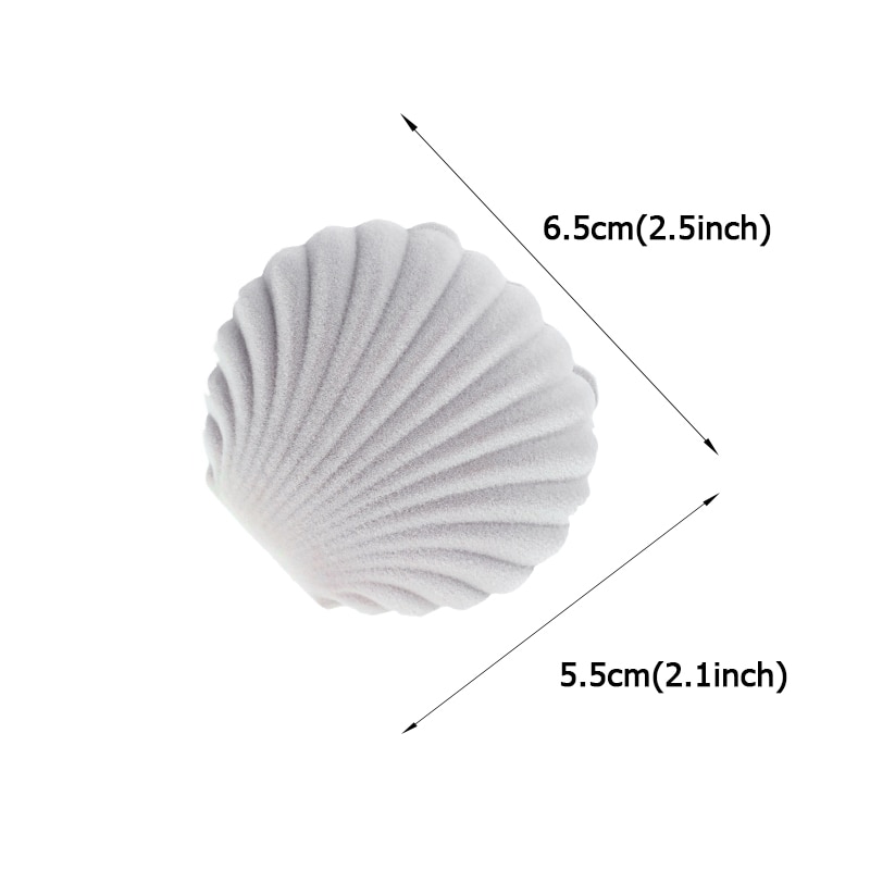 Velvet Earrings Holder Shell Jewelry Box