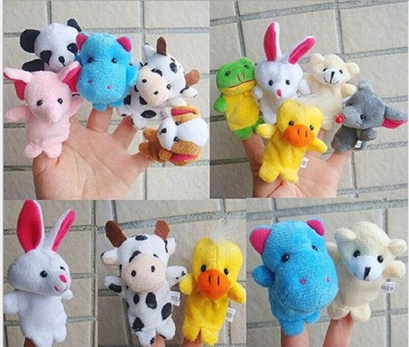 Velvet Farm Animal Finger Puppets (10 pcs)