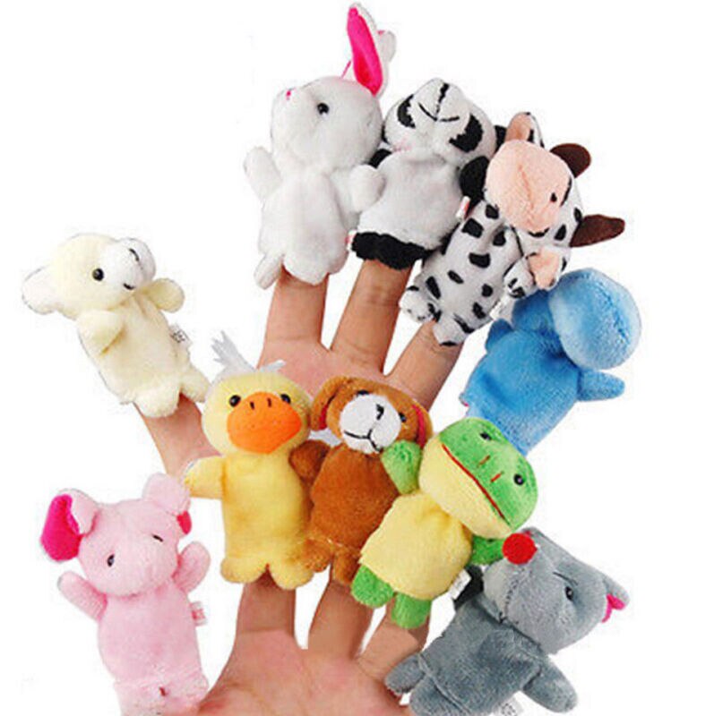 Velvet Farm Animal Finger Puppets (10 pcs)
