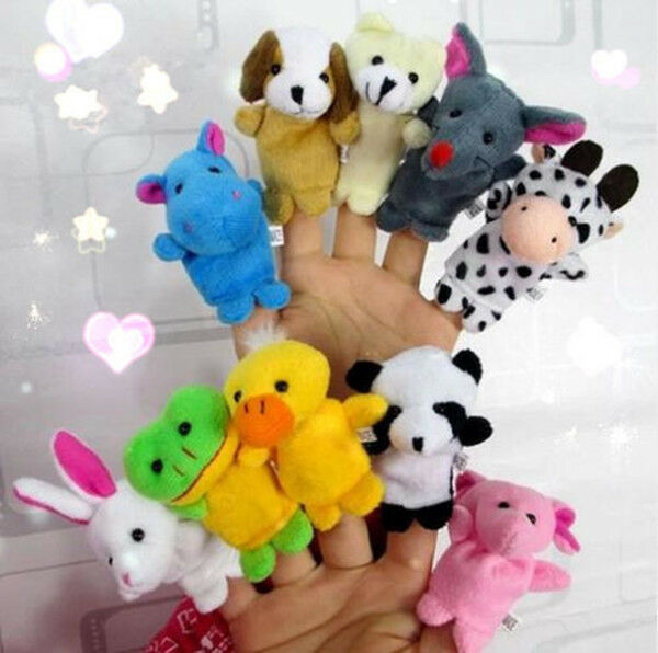 Velvet Farm Animal Finger Puppets (10 pcs)