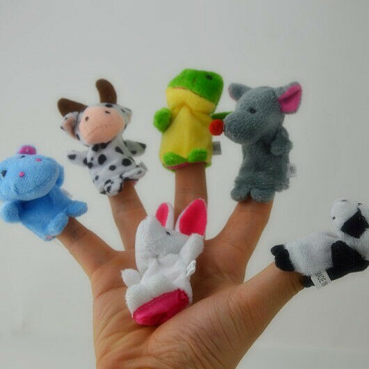 Velvet Farm Animal Finger Puppets (10 pcs)
