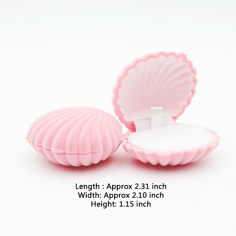 Velvet Lined Shell Ring Box