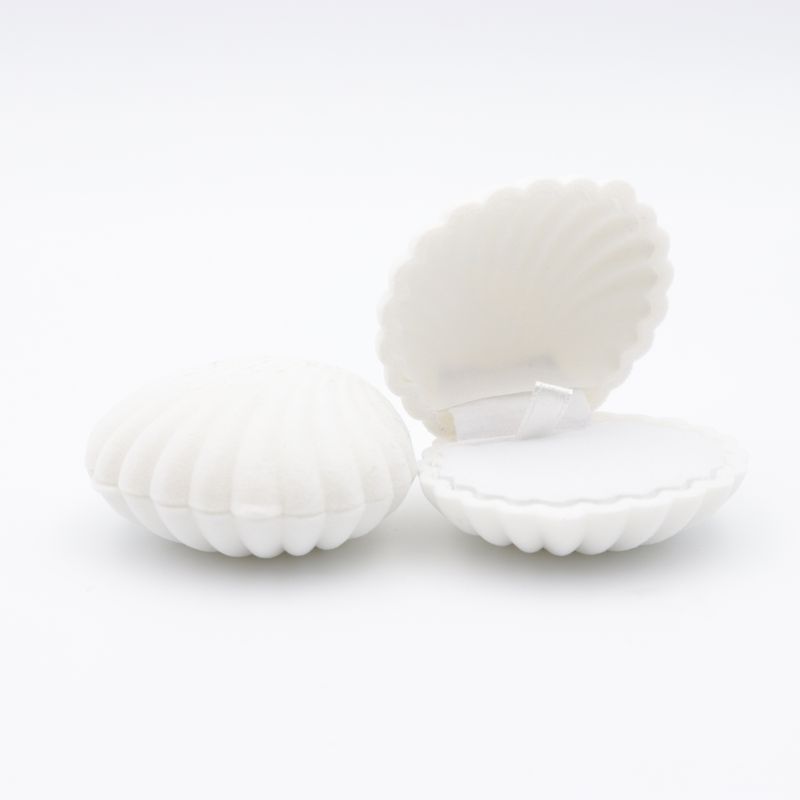 Velvet Lined Shell Ring Box