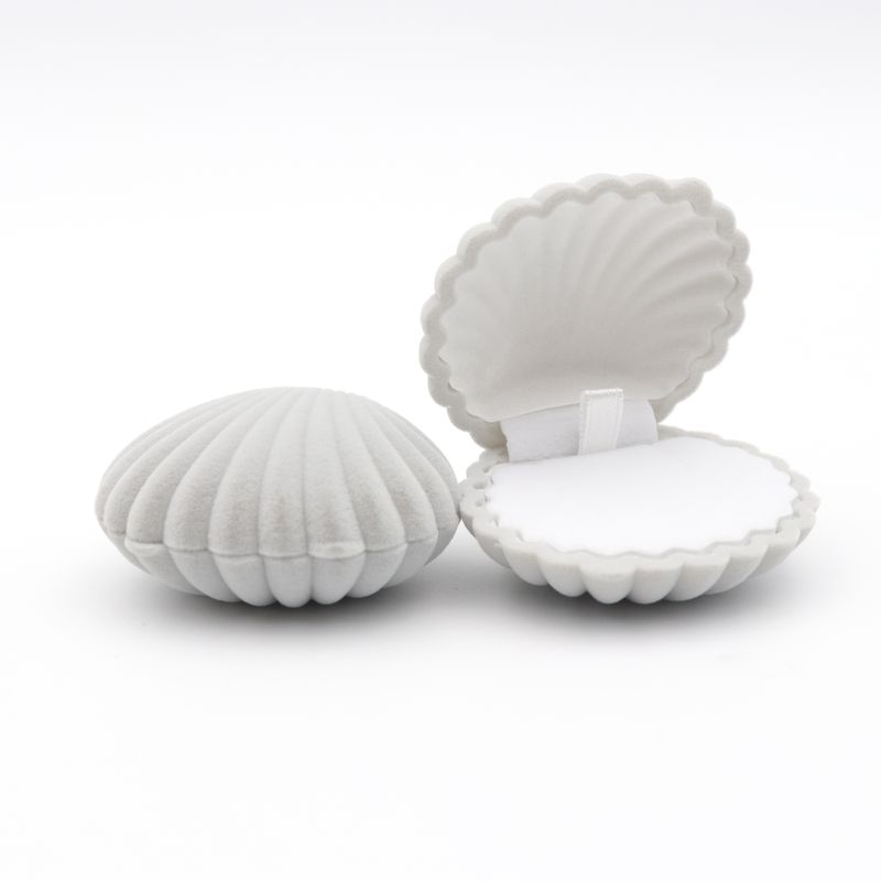 Velvet Lined Shell Ring Box