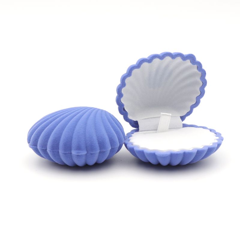 Velvet Lined Shell Ring Box