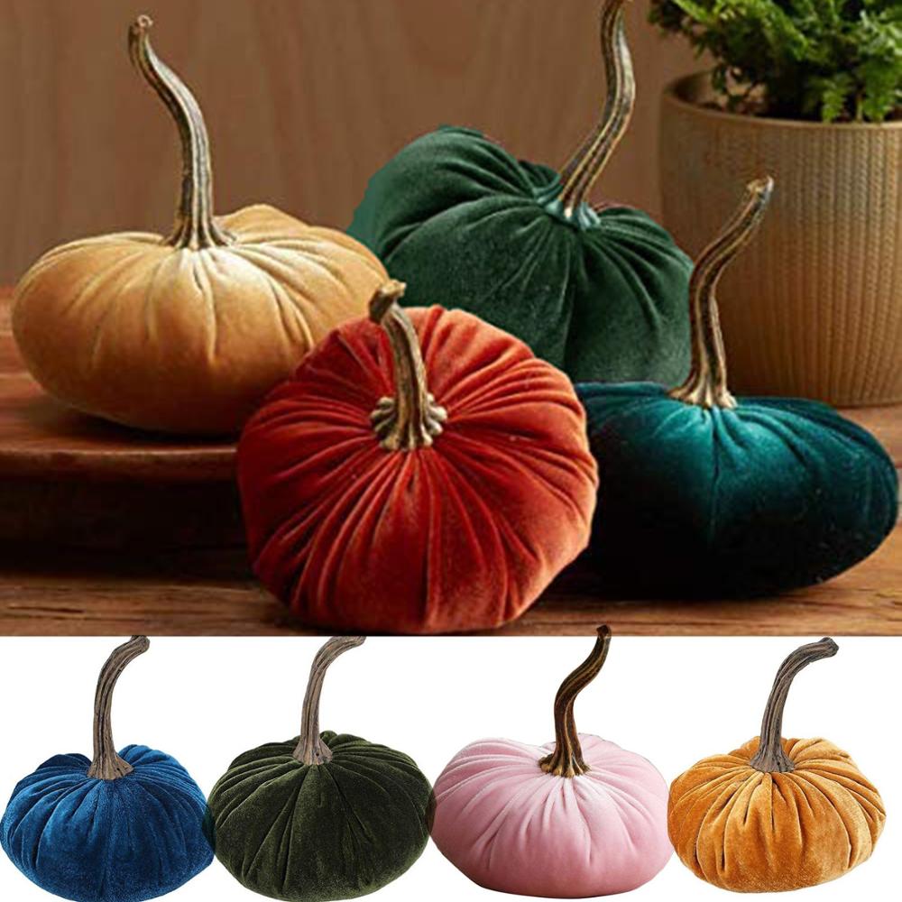 Velvet Pumpkin Shaped Pillow
