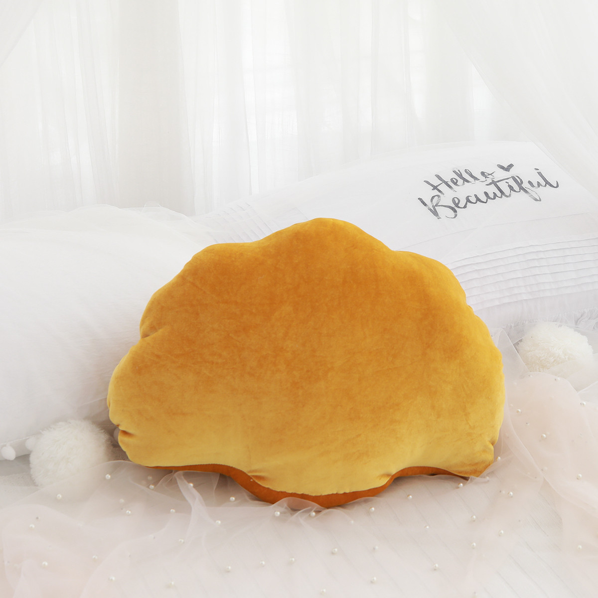 Velvet Shell Pillow Decor Cushion Velvet Shell Pillow Decor Cushion