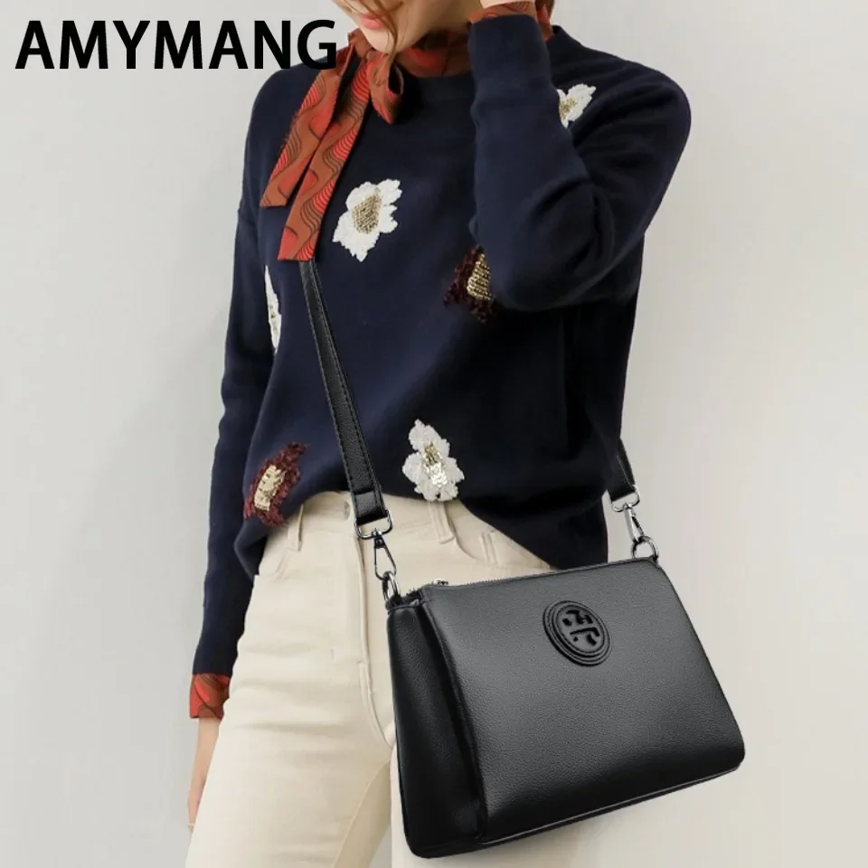 Versatile PU Crossbody Bag for Women Stylish High Quality Brand Design Zipper Solid Color Pattern Casual Daily Use