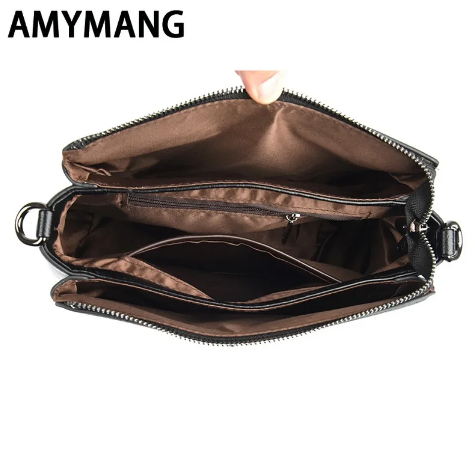 Versatile PU Crossbody Bag for Women Stylish High Quality Brand Design Zipper Solid Color Pattern Casual Daily Use