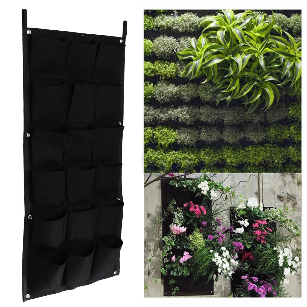 Vertical Garden Planter 18-Pocket Felt Pot Vertical Garden Planter 18-Pocket Felt Pot
