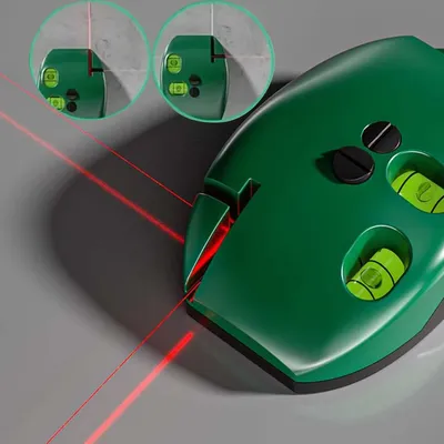 Vertical Mouse Laser Level Infrared Horizontal Line Right Angle Bubble Level Leveling 20M Long Distance 2 Lines Laser