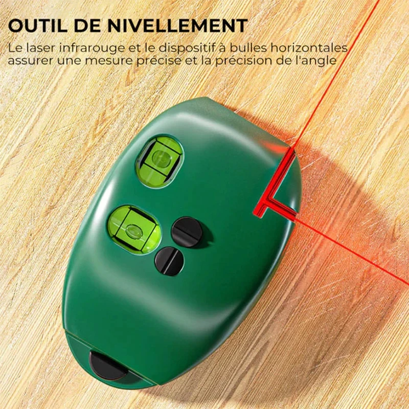 Vertical Mouse Laser Level Infrared Horizontal Line Right Angle Bubble Level Leveling 20M Long Distance 2 Lines Laser