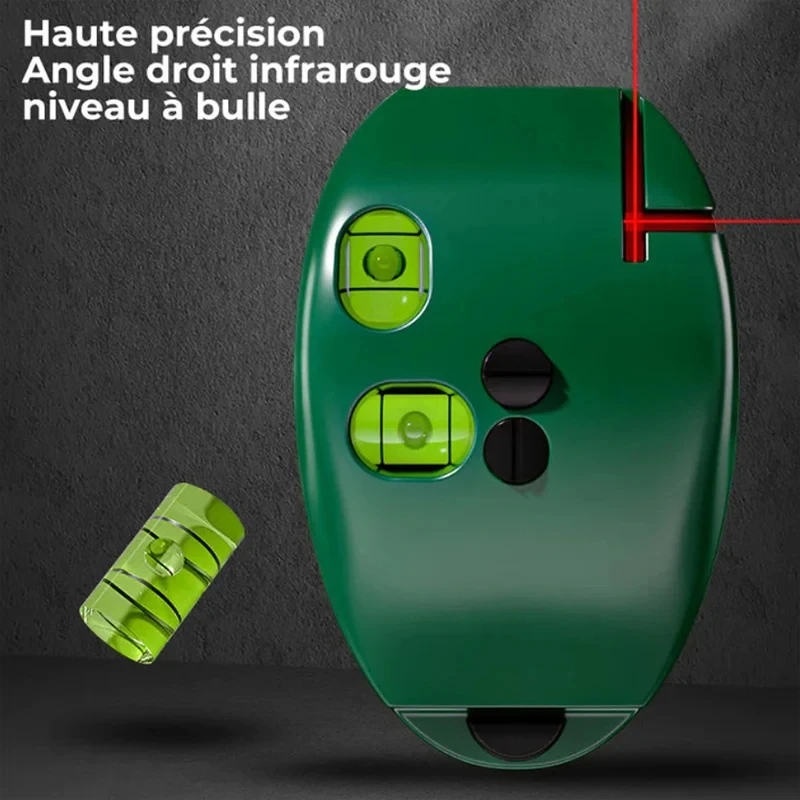 Vertical Mouse Laser Level Infrared Horizontal Line Right Angle Bubble Level Leveling 20M Long Distance 2 Lines Laser