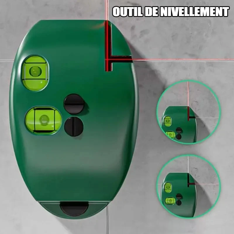 Vertical Mouse Laser Level Infrared Horizontal Line Right Angle Bubble Level Leveling 20M Long Distance 2 Lines Laser